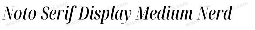 Noto Serif Display Medium Nerd Font字体转换